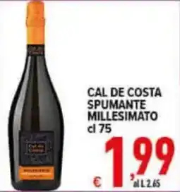 Iper Triscount Cal de Costa spumante millesimato offerta