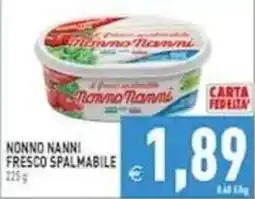 Pim Supermercati Nonno Nanni fresco spalmabile offerta