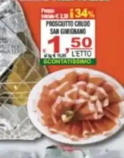 CTS Supermercati Prosciutto crudo San Gimignano offerta