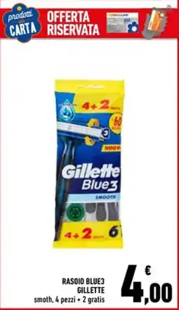 Conad Superstore Rasoio Blue3 Gillette smooth offerta