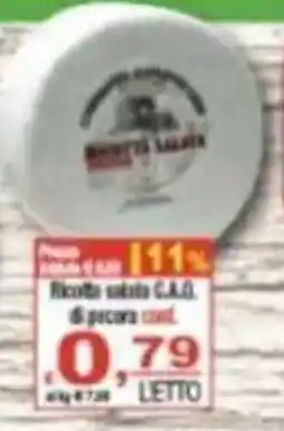 CTS Supermercati Ricotta salata C.A.O. di pecora offerta