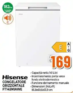 Ipercoop Hisense congelatore orizzontale offerta