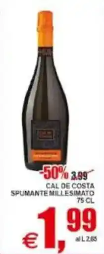 Pewex Cal de Costa Spumante Millesimato offerta