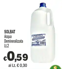 Primo Prezzo Solbat acqua demineralizzata offerta
