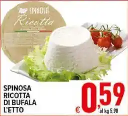 Iper Triscount Spinosa ricotta di bufala offerta