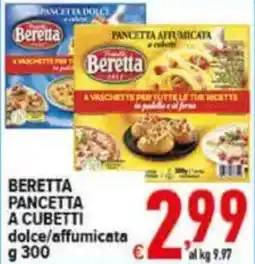 Iper Triscount Beretta pancetta a cubetti offerta