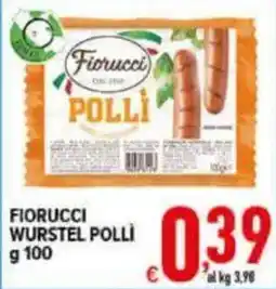 Iper Triscount Fiorucci wurstel polli offerta