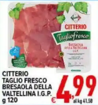Iper Triscount Citterio taglio fresco bresaola della valtellina i.g.p. offerta