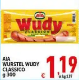 Iper Triscount AIA WURSTEL WUDY CLASSICO offerta