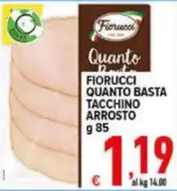 Iper Triscount Fiorucci quanto basta tacchino arrosto offerta