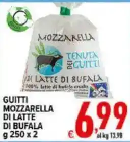 Iper Triscount Guitti mozzarella di latte di bufala offerta