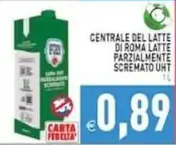 Pim Supermercati Centrale del latte di Roma latte parzialmente scremato UHT offerta