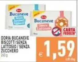 Pim Supermercati Doria Bucaneve biscotti senza lattosio senza zucchero offerta