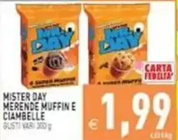 Pim Supermercati Mister Day merende muffin e ciambelle offerta