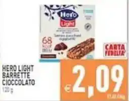 Pim Supermercati Hero Light barrette cioccolato offerta