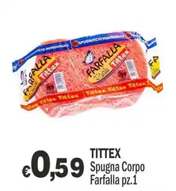 Primo Prezzo Spugna Corpo Farfalla Tittex offerta