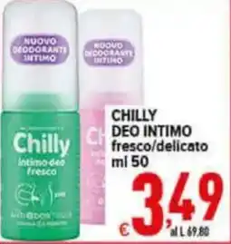 Iper Triscount Chilly deodorante intimo fresco offerta