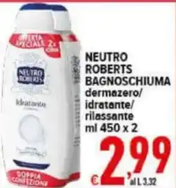 Iper Triscount Neutro Roberts bagnoschiuma idratante offerta