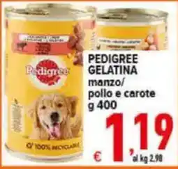 Iper Triscount Pedigree gelatina manzo pollo e carote offerta