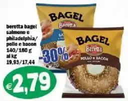 Il Castoro Supermercati Beretta bagel salmone e philadelphia offerta