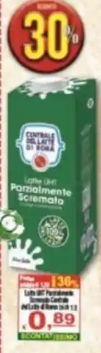 CTS Supermercati Latte UHT Parzialmente Scremato Centrale del Latte di Roma offerta