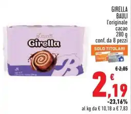 Conad Superstore Girella Bauli l'originale cacao offerta