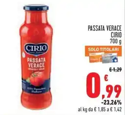 Conad Superstore Passata verace Cirio offerta