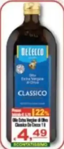 CTS Supermercati Olio Extra Vergine di Oliva Classico De Cecco offerta