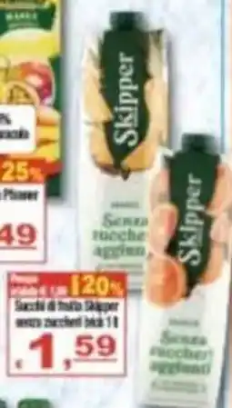 CTS Supermercati Succhi di frutta Skipper senza zuccheri aggiunti offerta