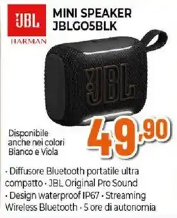 Ipercoop JBL Mini Speaker JBLGO5BLK offerta