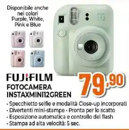 Ipercoop Fujifilm Fotocamera Instax Mini 12 Green offerta