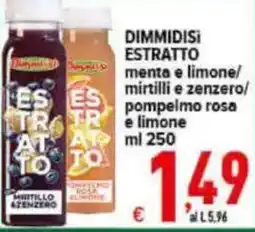 Iper Triscount Dimmidisi estratto menta e limone / mirtilli e zenzero / pompelmo rosa e limone offerta