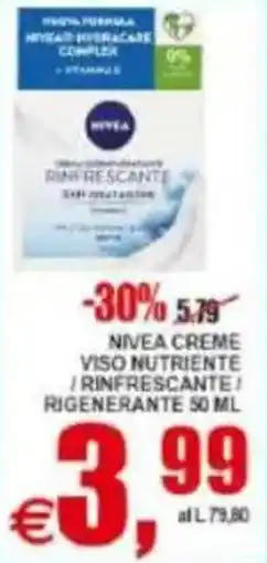 Pewex Nivea creme viso nutriente / rinfrescante / rigenerante offerta