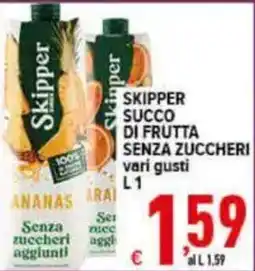 Iper Triscount Skipper succo di frutta senza zuccheri offerta