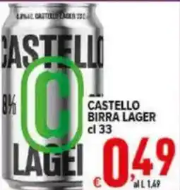 Iper Triscount Castello birra lager offerta