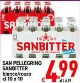 Iper Triscount San Pellegrino Sanbitter bianco/rosso offerta