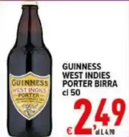 Iper Triscount Guinness West Indies Porter birra offerta