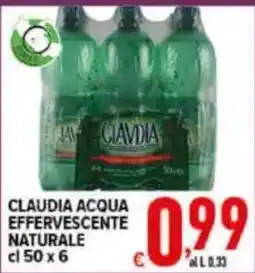 Iper Triscount Claudia acqua effervescente naturale offerta