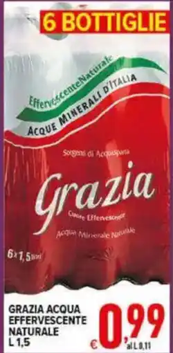 Iper Triscount Grazia acqua effervescente naturale offerta