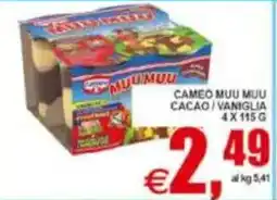 Pewex Cameo Muu Muu Cacao Vaniglia offerta