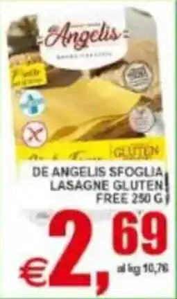 Pewex De Angelis sfoglia lasagne gluten free offerta