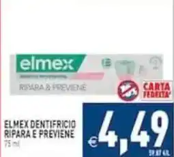 Pim Supermercati Elmex dentifricio ripara e previene offerta