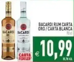 Pim Supermercati Bacardi rum carta oro / carta blanca offerta