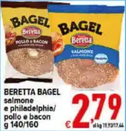 Iper Triscount Beretta bagel salmone e philadelphia offerta
