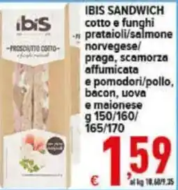 Iper Triscount Ibis sandwich offerta