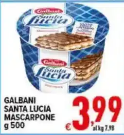 Iper Triscount Galbani Santa Lucia Mascarpone offerta