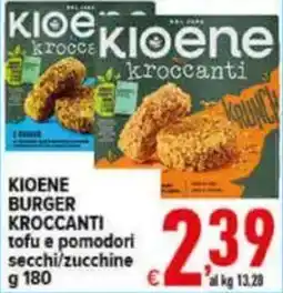 Iper Triscount Kioene burger croccanti tofu e pomodori secchi/zucchine offerta