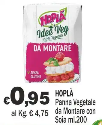 Hoplà Panna Vegetale da Montare con Soia
