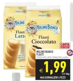 Pim Supermercati Mulino Bianco Flauti Cioccolato offerta