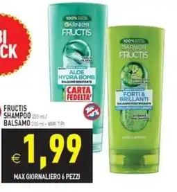 Pim Supermercati Garnier Fructis Shampoo e Balsamo offerta